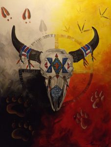 native-american-art-medicine-wheel-painting-18x24-acrylic-on-canvas-southwest-decor-native-americ-tamara-dalrymple